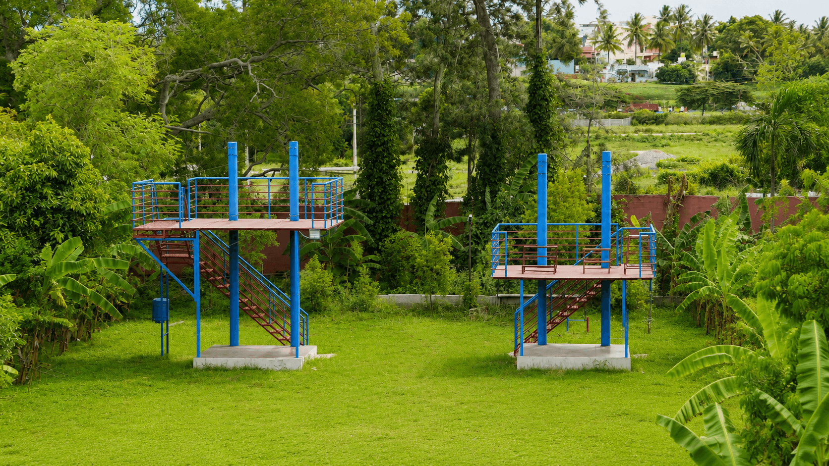 Elevated platform zone at Sharmada Hidden Nest Resort